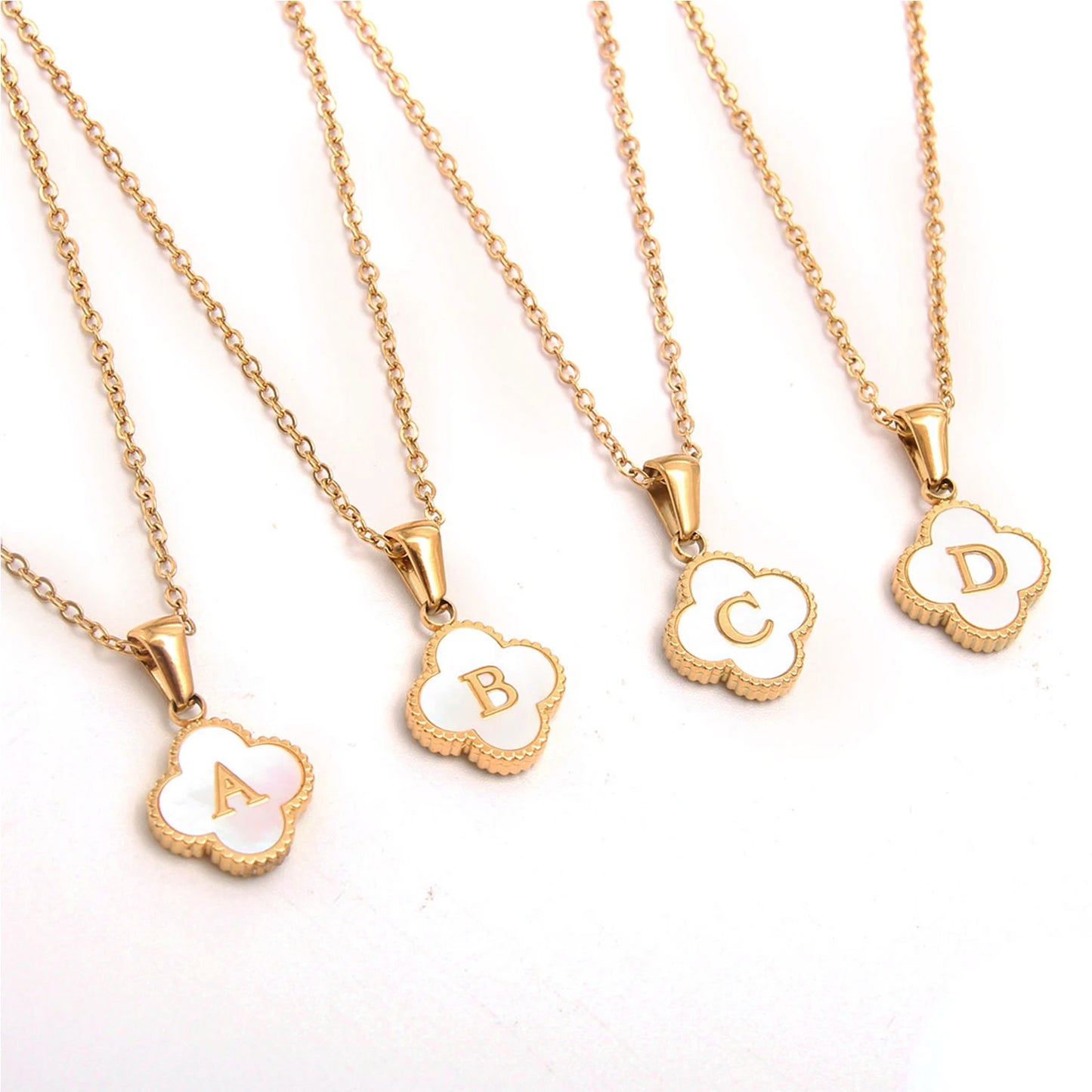 Personalised Clover Initial Necklace