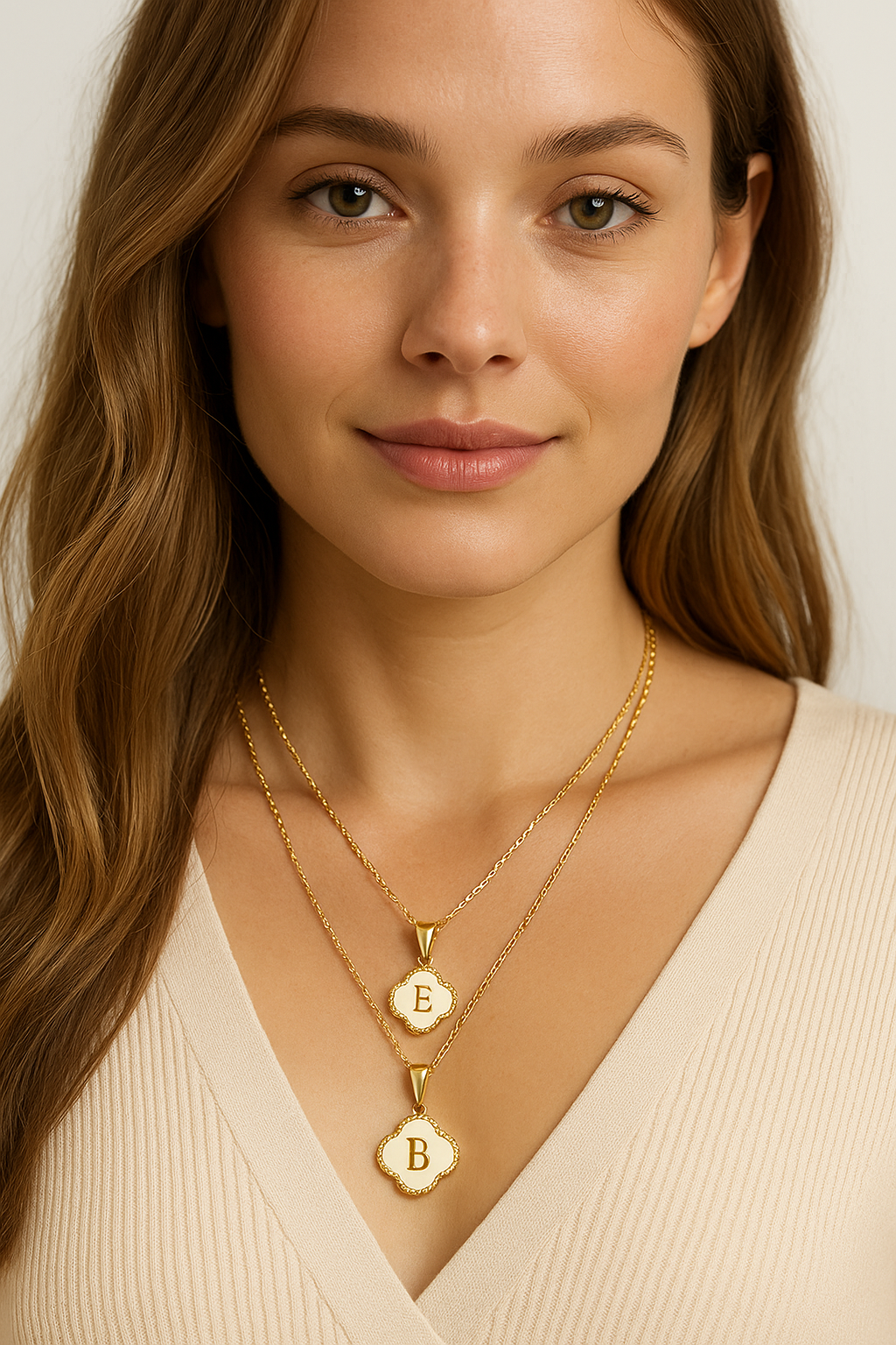 Personalised Clover Initial Necklace